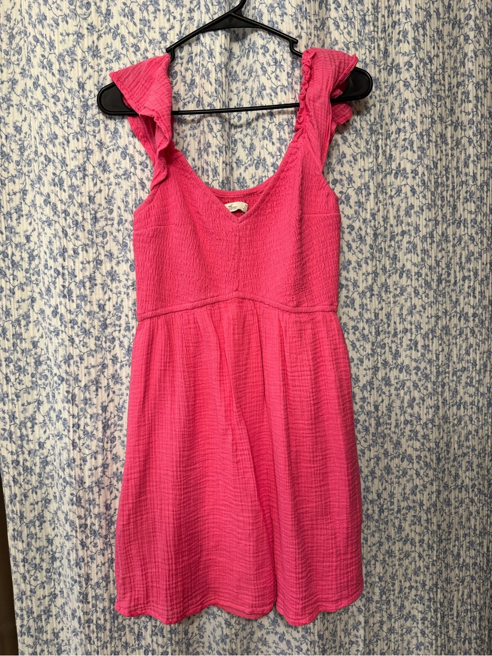 Hollister Pink Ruffle Strap Summer Romper